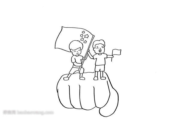 为祖国加油的手抄报-图1