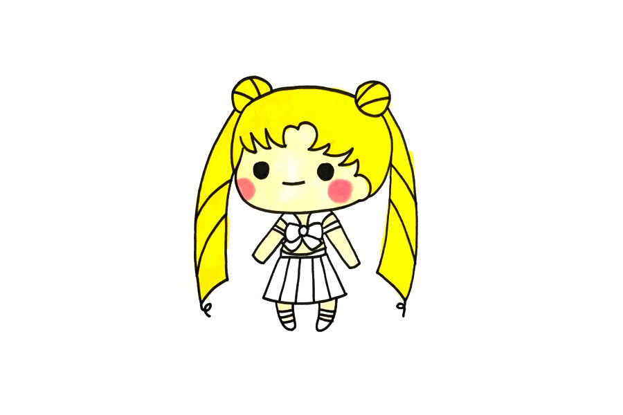 可爱水冰月怎么画-图5