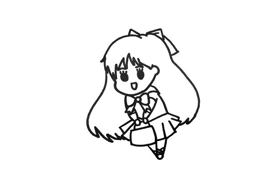 可爱的美少女怎么画-图3