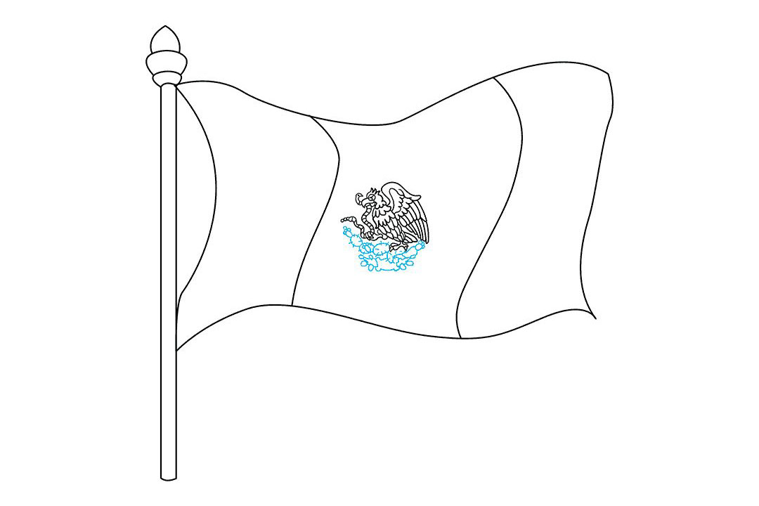 如何画墨西哥国旗-图7