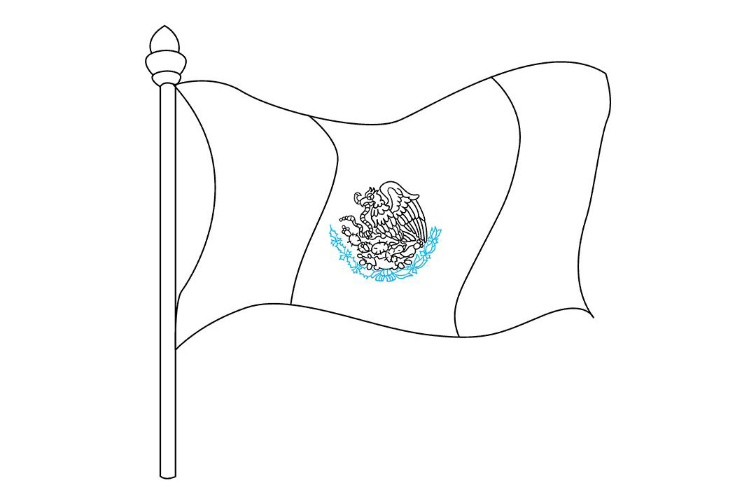 如何画墨西哥国旗-图8