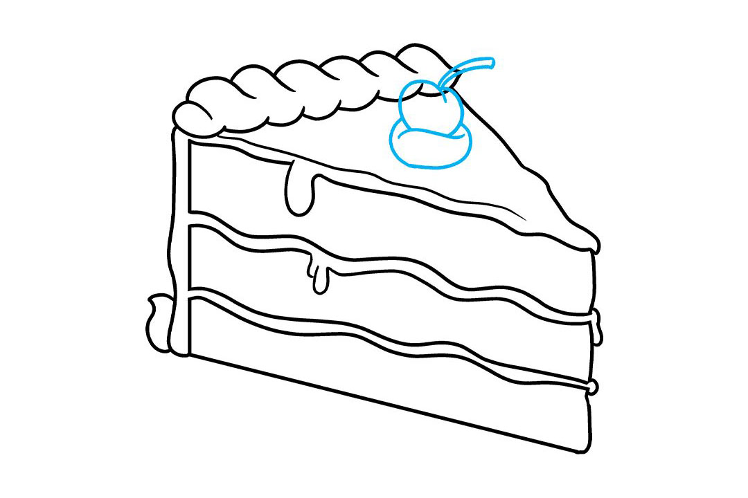 巧克力蛋糕怎么画-图8