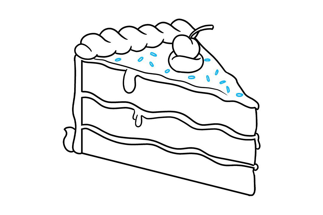 巧克力蛋糕怎么画-图9