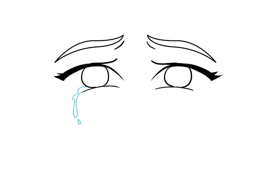 哭泣的眼睛怎么画-图6