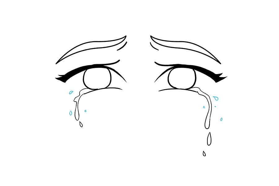 哭泣的眼睛怎么画-图8