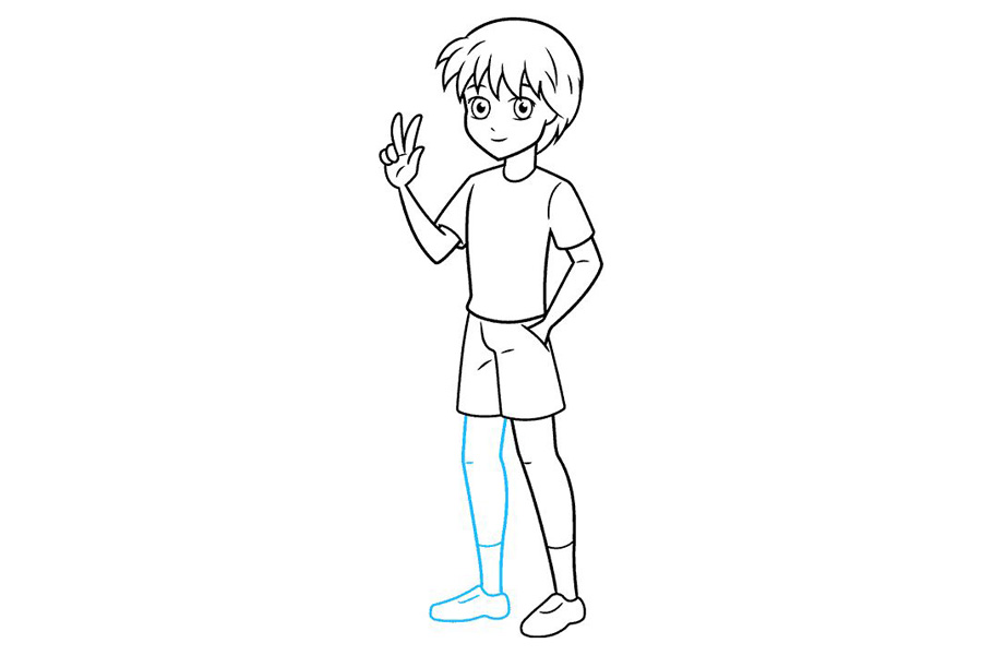 如何画一个动漫男孩的全身-图9