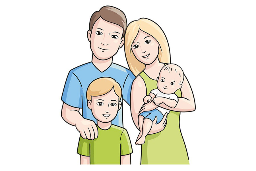 如何画一个家庭