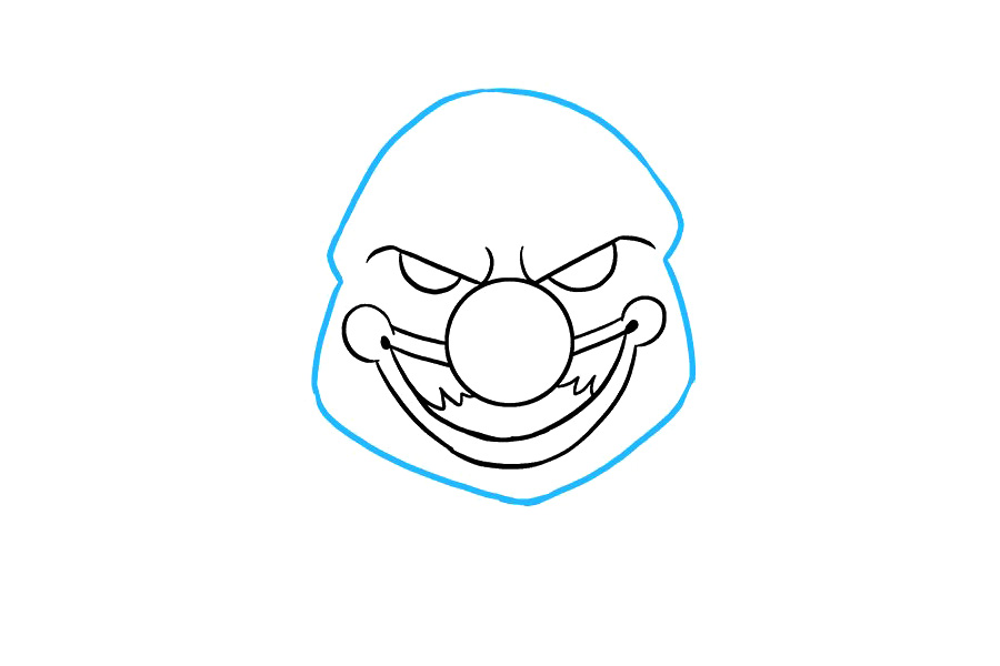 如何画一个可怕的小丑-图5