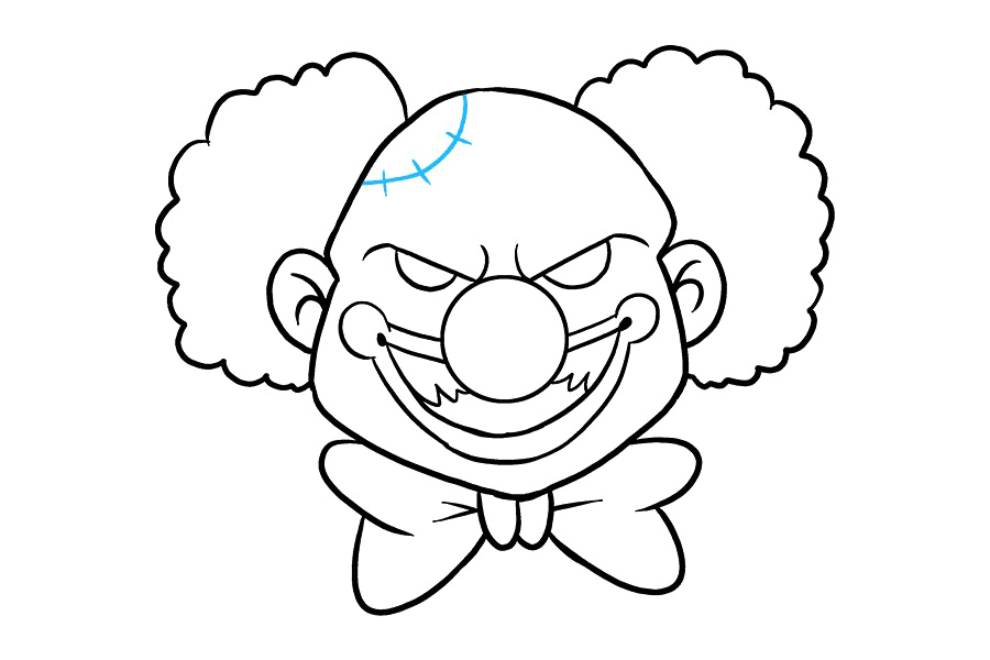 如何画一个可怕的小丑-图9