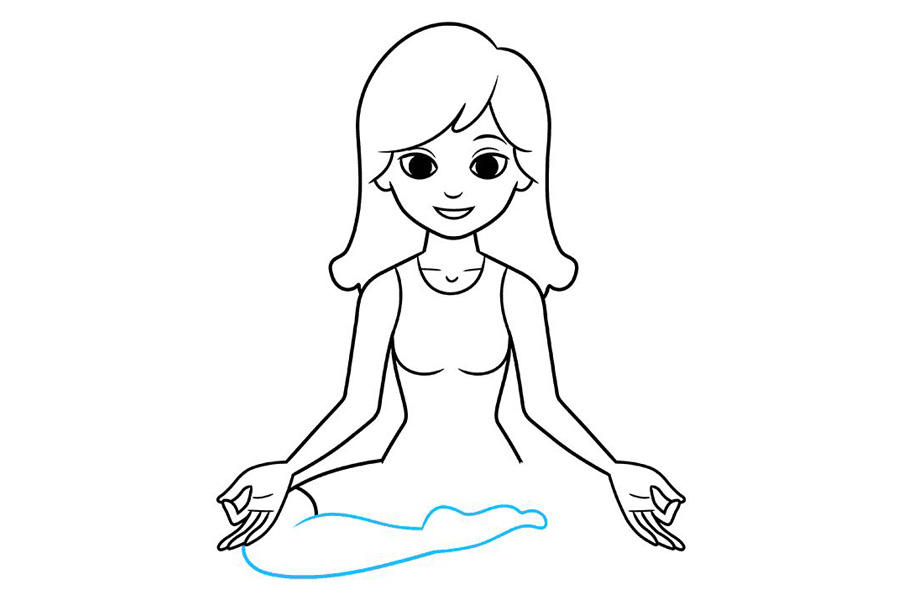 如何画练瑜伽的人-图8