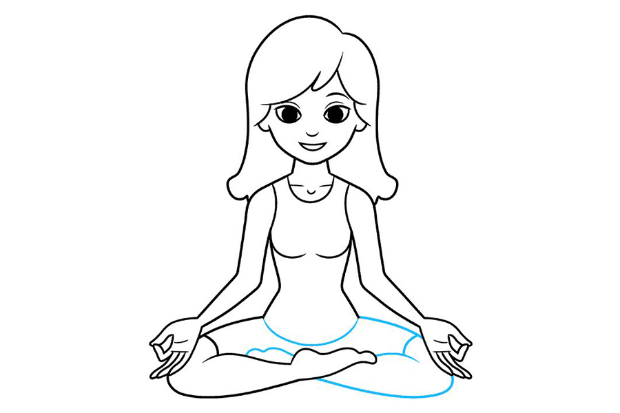 如何画练瑜伽的人-图9