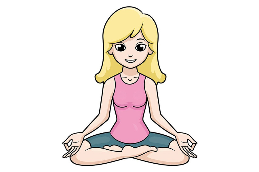 如何画练瑜伽的人