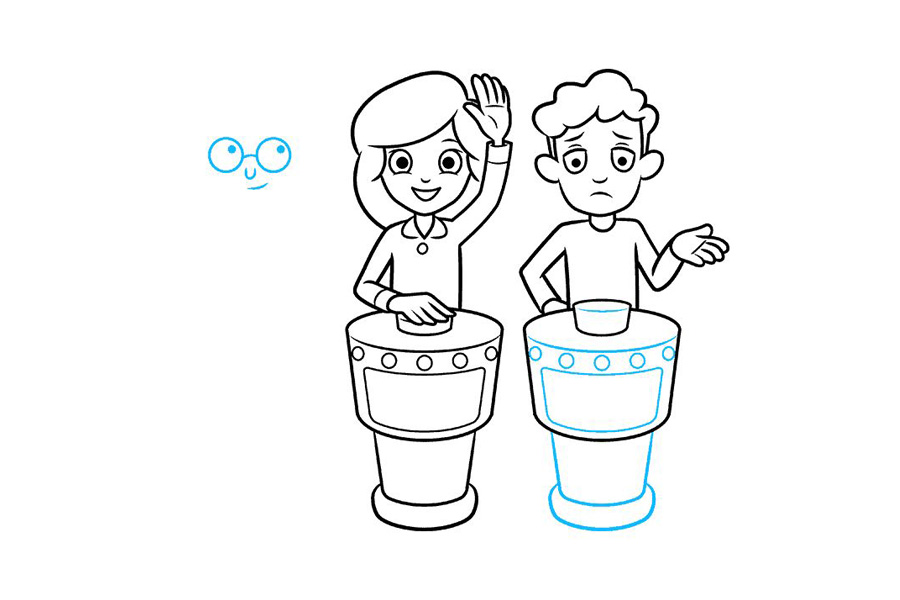 如何画智力竞赛小朋友-图6