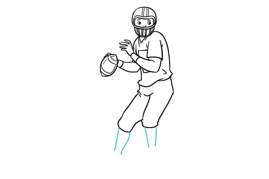 如何画橄榄球运动员-图8