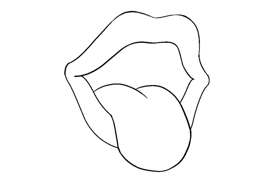 如何画嘴巴和舌头-图7