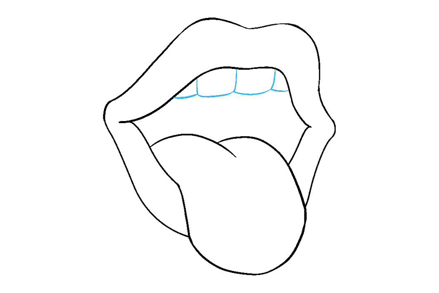 如何画嘴巴和舌头-图8