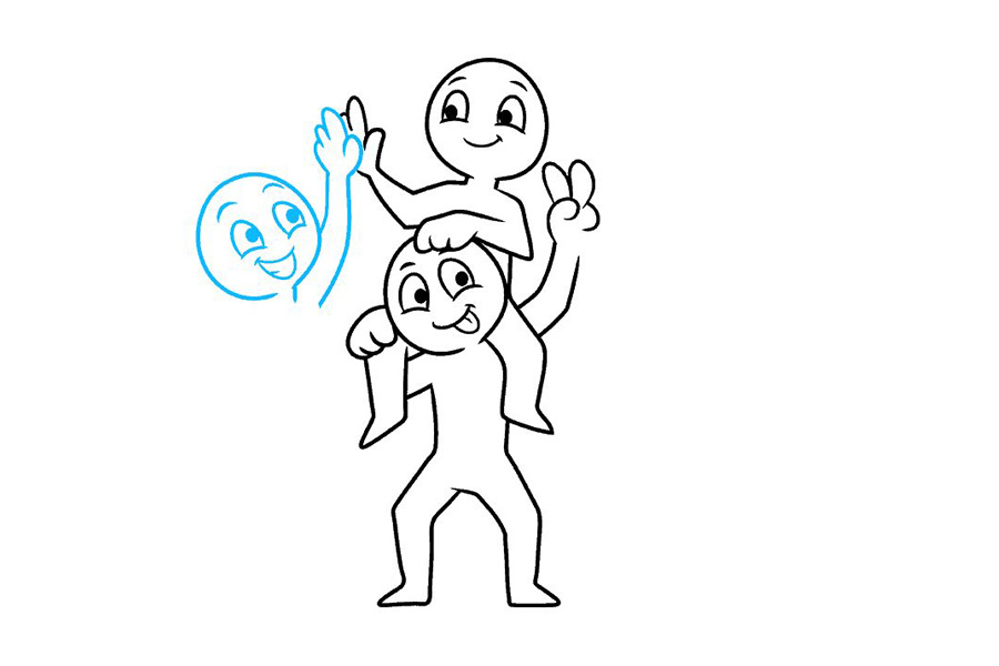 怎么画简单的伙伴自拍-图6