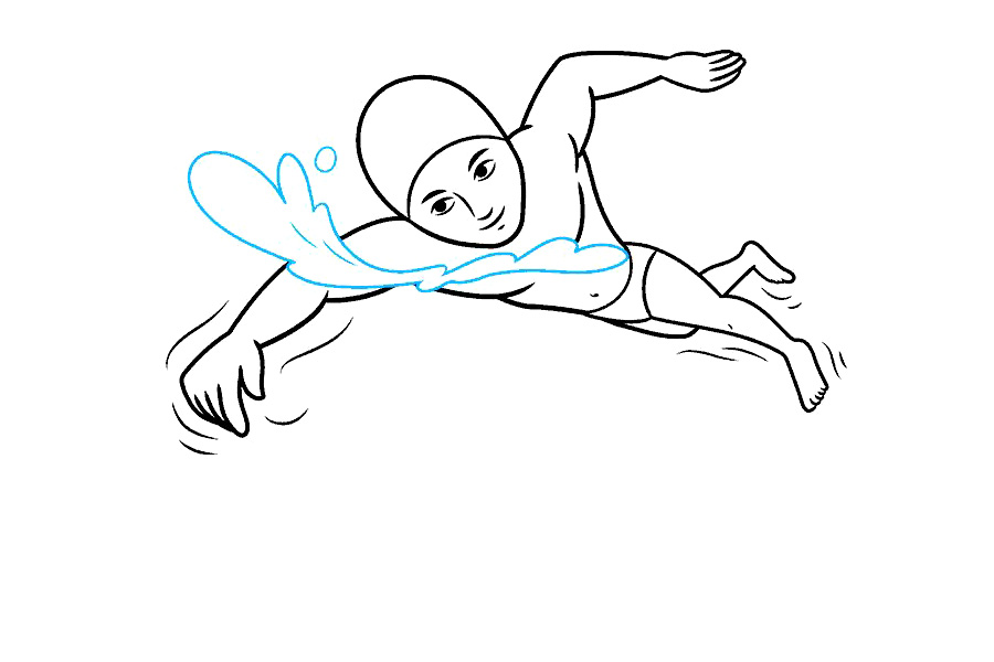如何画游泳运动员-图8