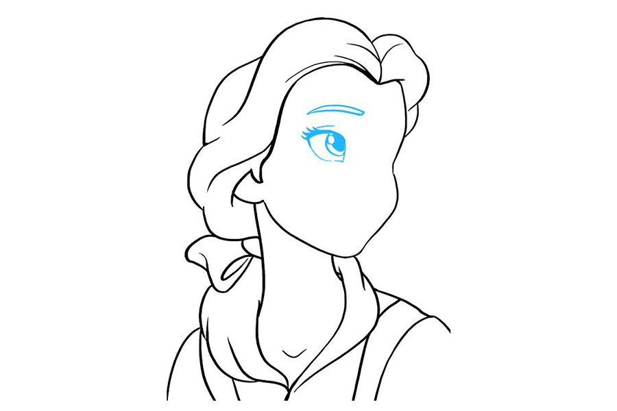 美女和野兽 贝儿怎么画-图7