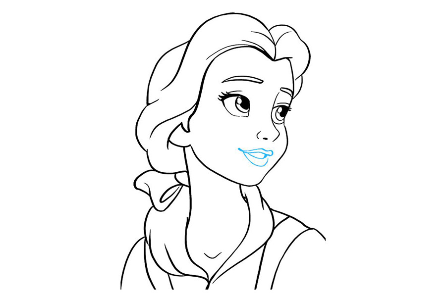 美女和野兽 贝儿怎么画-图9