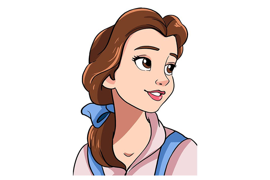 美女和野兽 贝儿怎么画