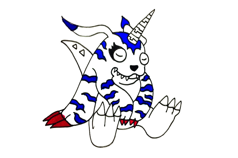 动漫人物加布兽怎么画-图5