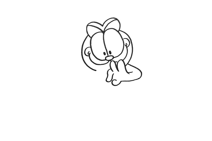 加菲猫怎么画-图2