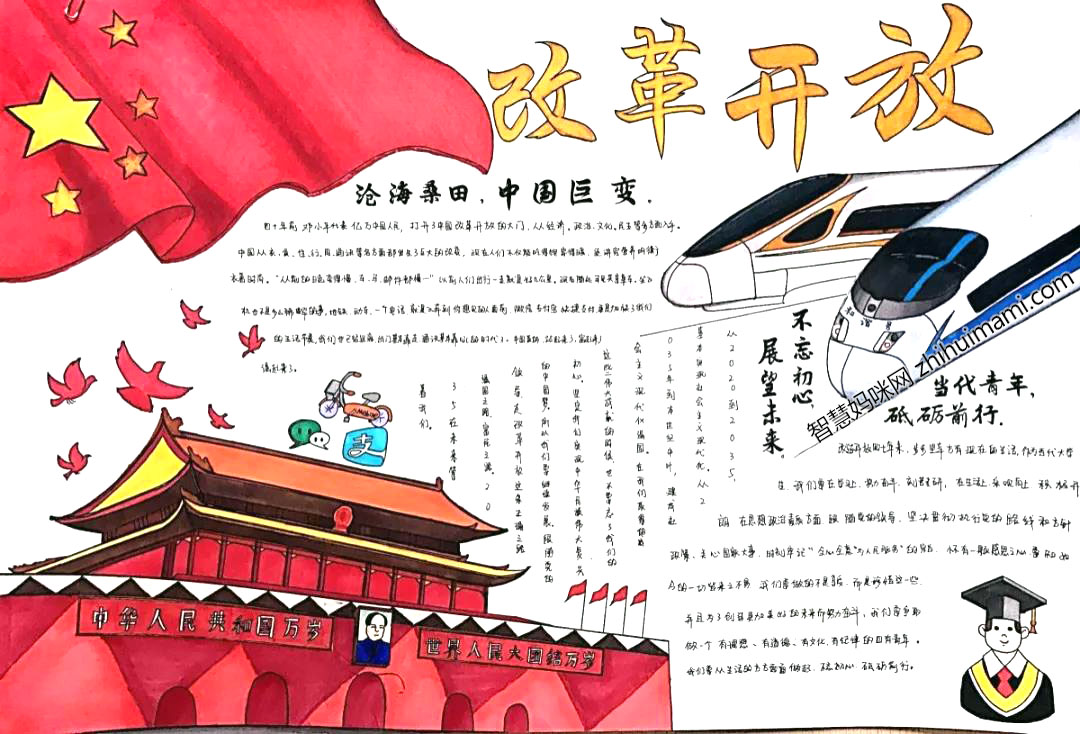 关于改革开放的变化手抄报一等奖-图1