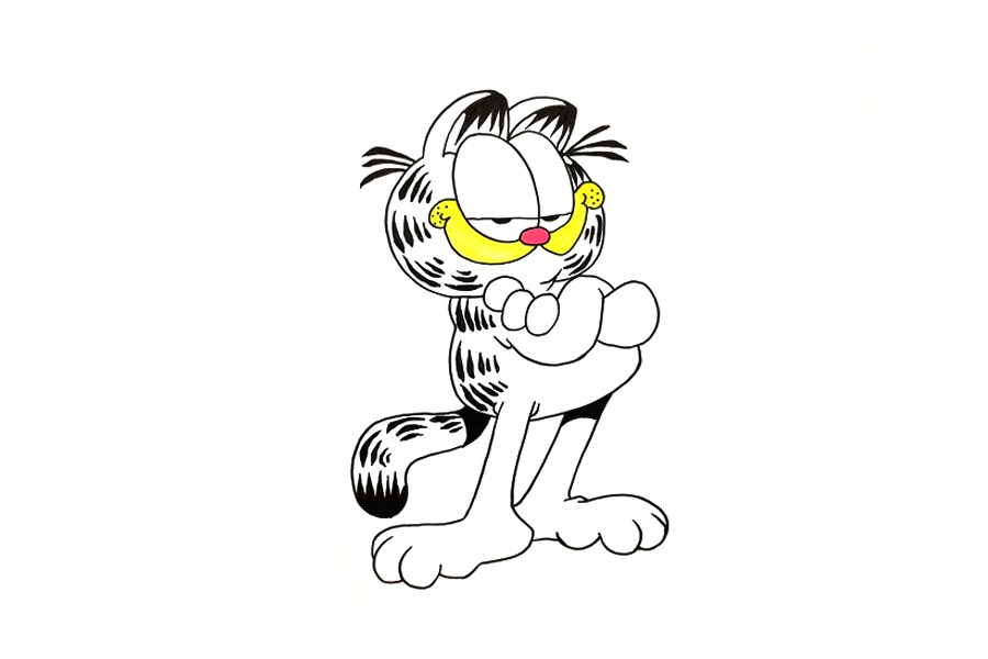 骄傲的加菲猫怎么画-图5