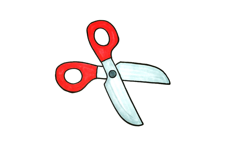简单的剪刀怎么画