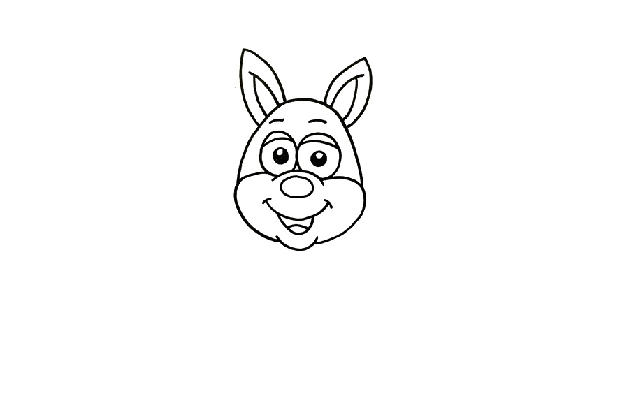 袋鼠怎么画简单可爱-图3