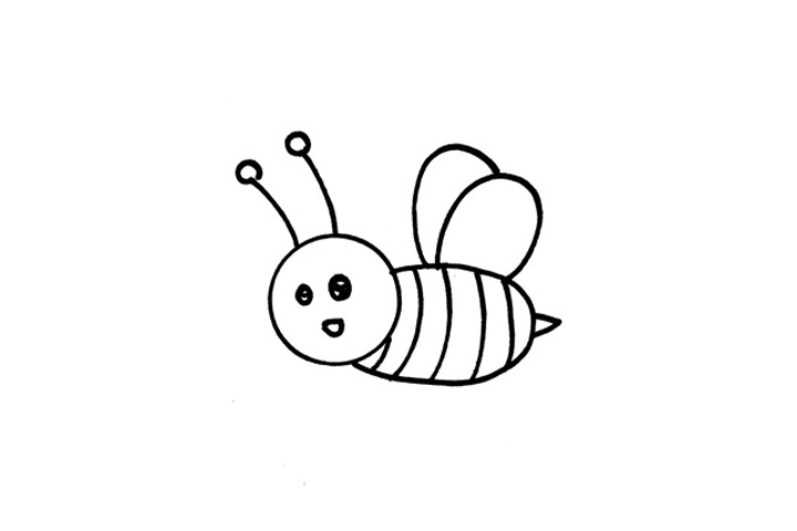 蜜蜂怎么画简单