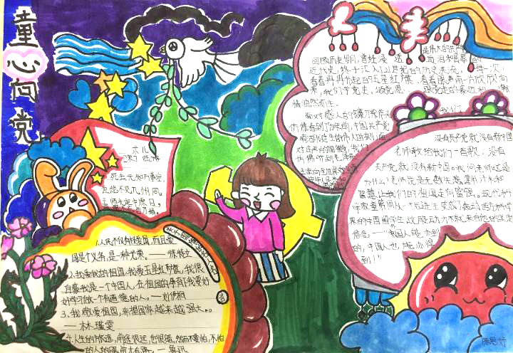 迎建党百年·童筑中国梦手抄报-图1