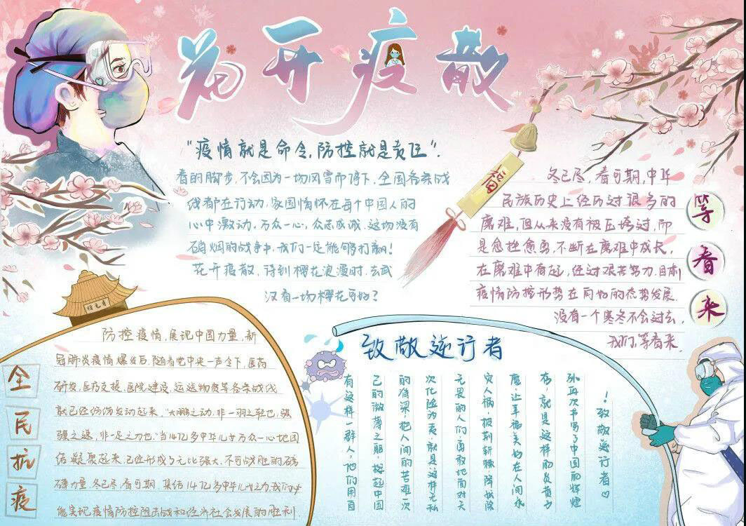 欢迎抗疫英雄回家的手抄报怎么画-图3