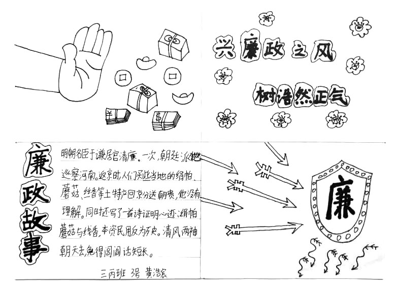 超有创意的廉洁儿童画绘画-图7