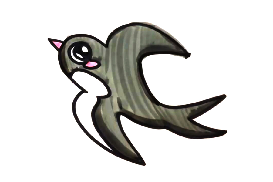 简单的燕子怎么画-图5