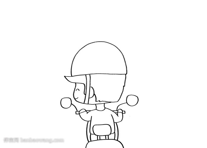 骑车戴头盔的手抄报教程-图1