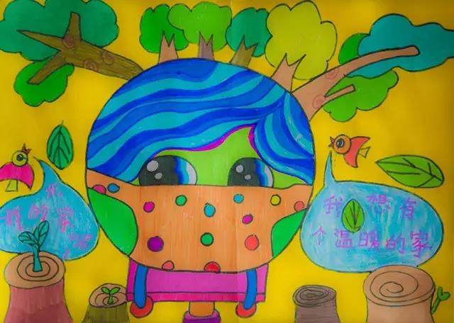 保护生态环境手抄报绘画优秀作品-图1