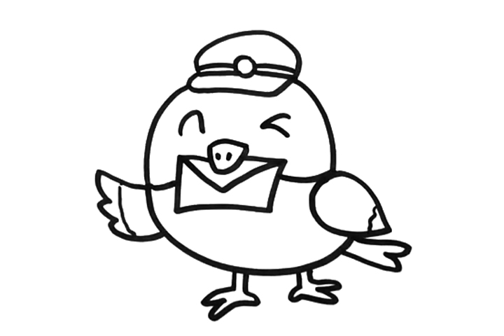 简单可爱的信鸽怎么画-图5