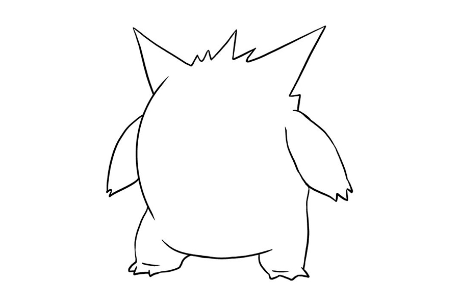 神奇宝贝 Gengar怎么画-图6