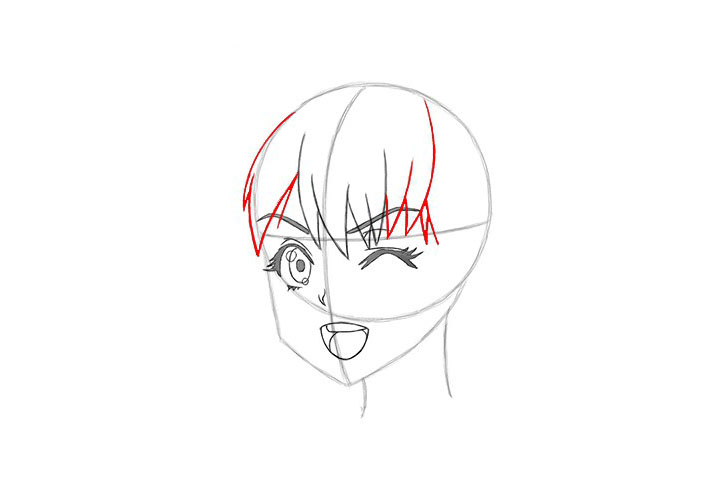 如何画漫画女孩眨眼-图12