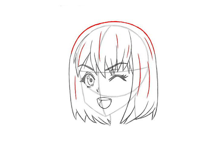 如何画漫画女孩眨眼-图15