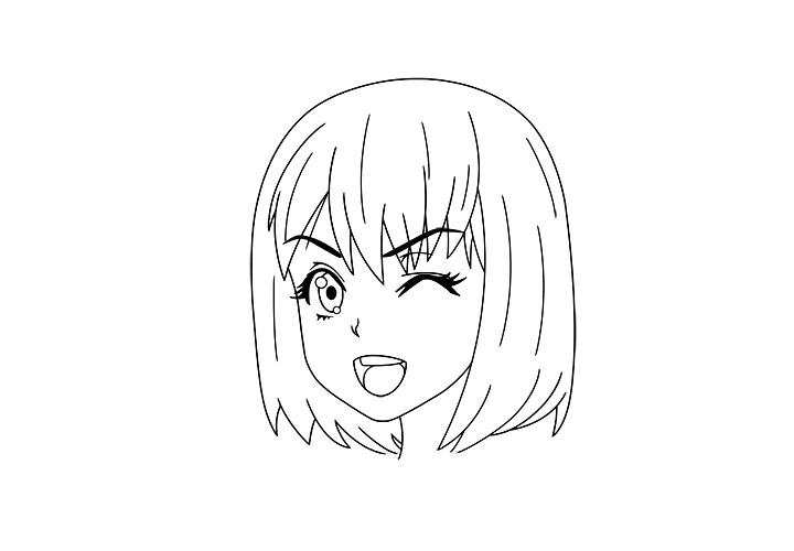 如何画漫画女孩眨眼-图17