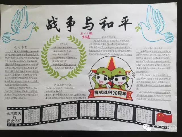 抗战胜利纪念日手抄报-重温抗战历史-图7