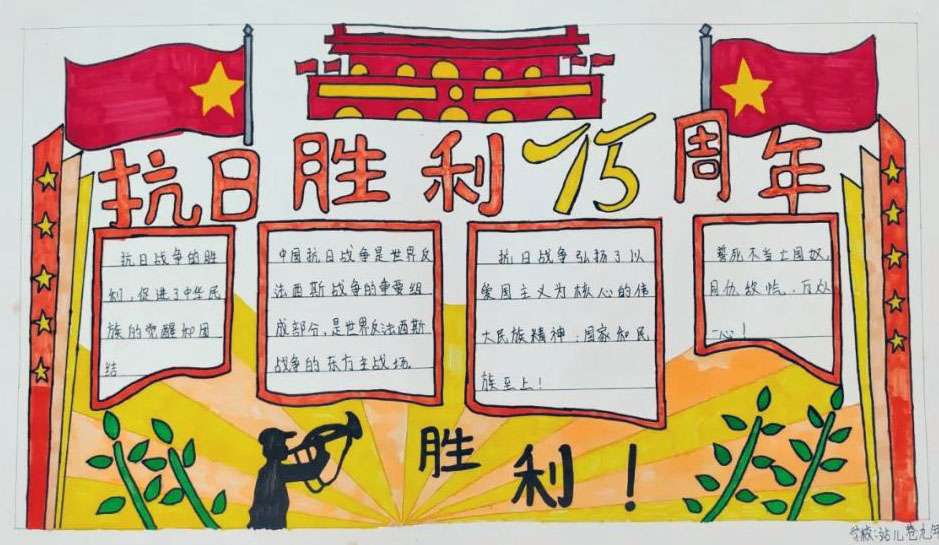 抗战胜利75周年手抄报简单漂亮-图6