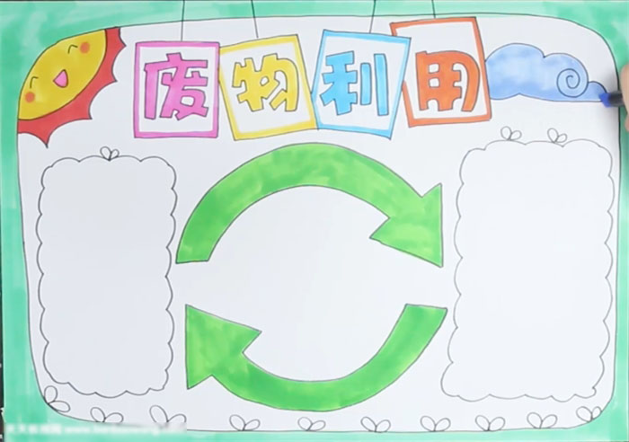 怎么画废物利用的手抄报-图3
