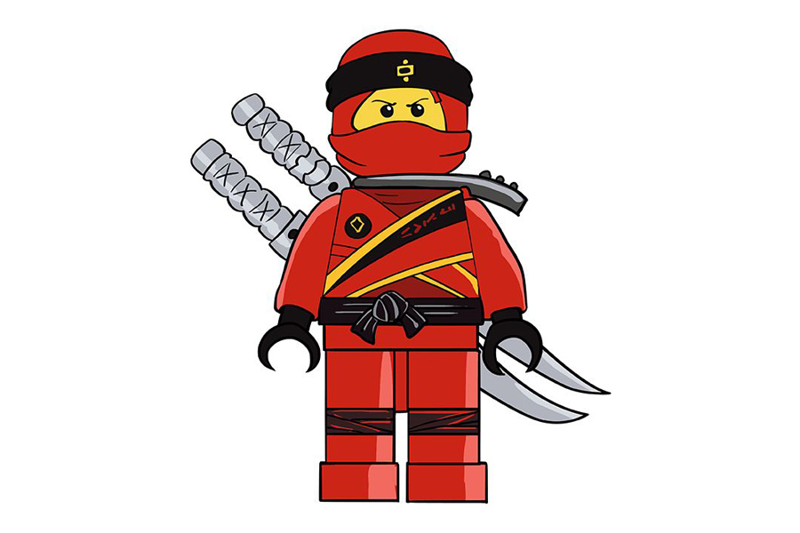 乐高幻影忍者凯怎么画