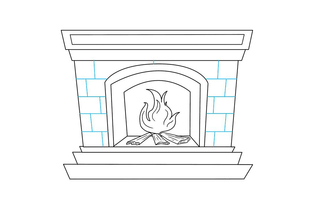 壁炉怎么画-图9