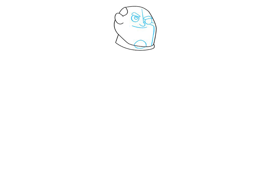 少年泰坦 半机器人怎么画-图2