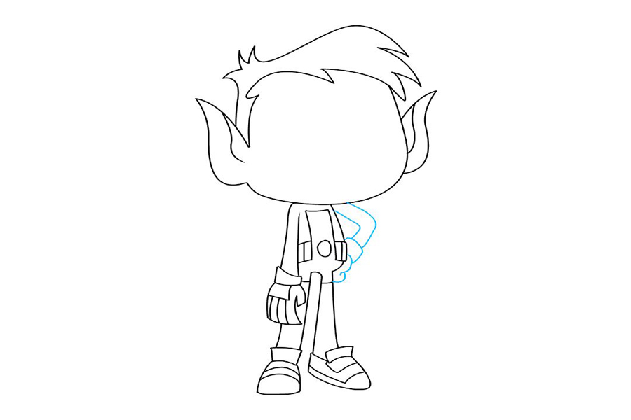 少年泰坦 野兽男孩怎么画-图7